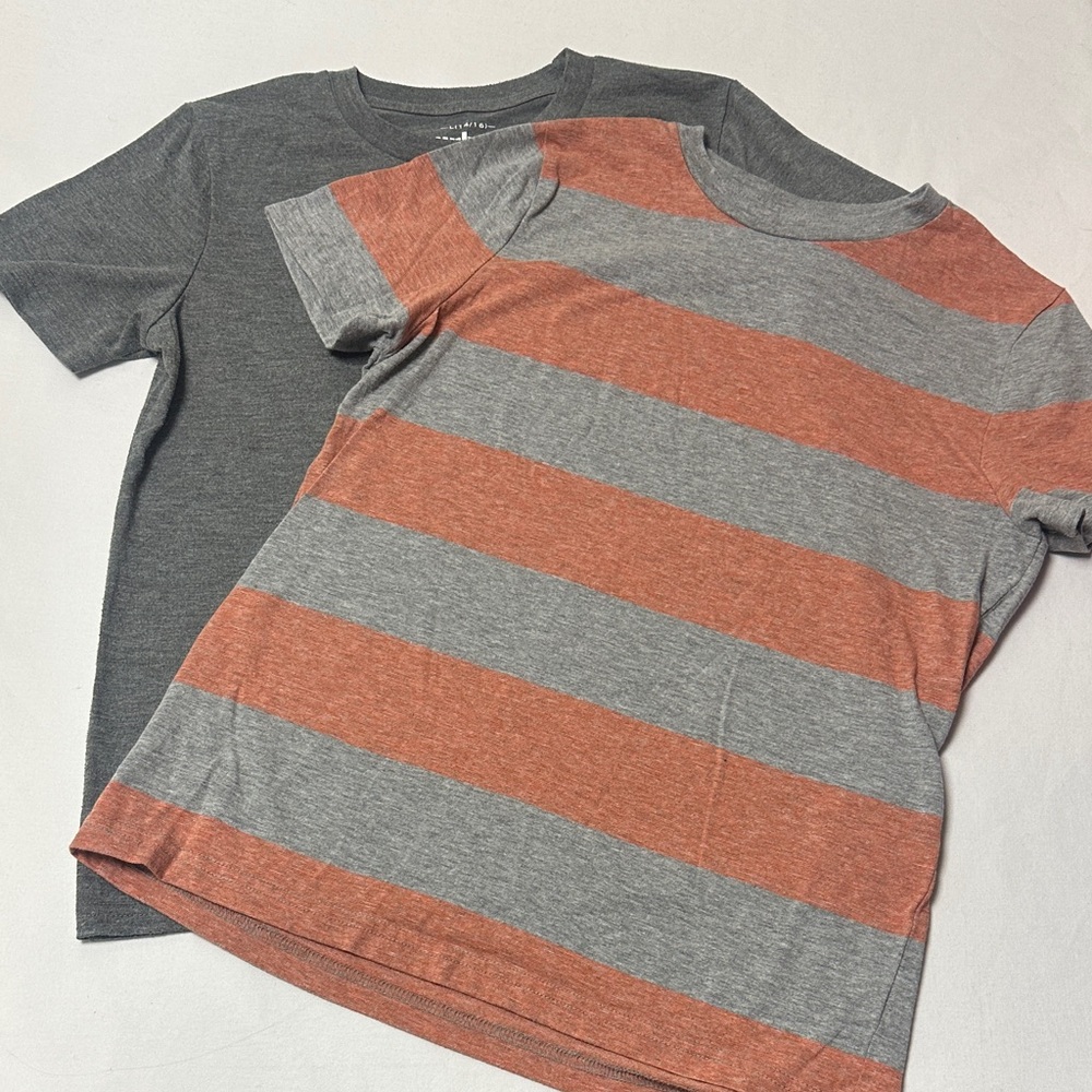 Urban Pipeline Gray and Orange Striped Kids' Tees
